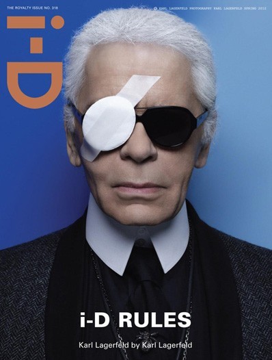 Karl Lagerfeld on I-d Magazine Cover Spring 2012 Issue