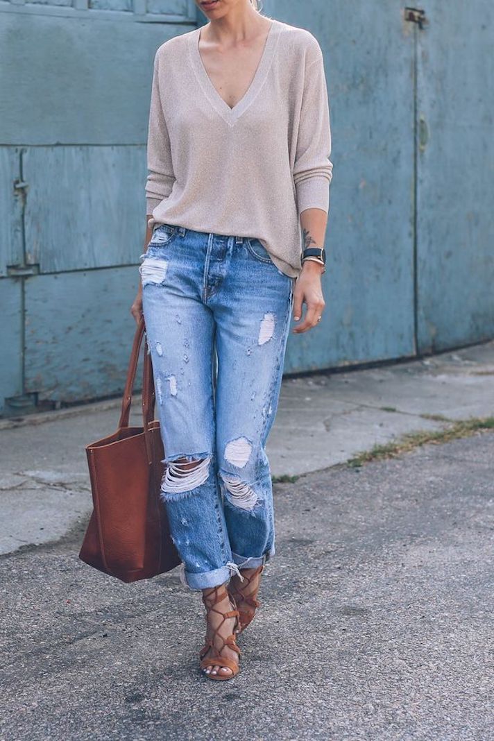 STYLECASTER | How to Wear Ripped Jeans: Street Style Inspiration