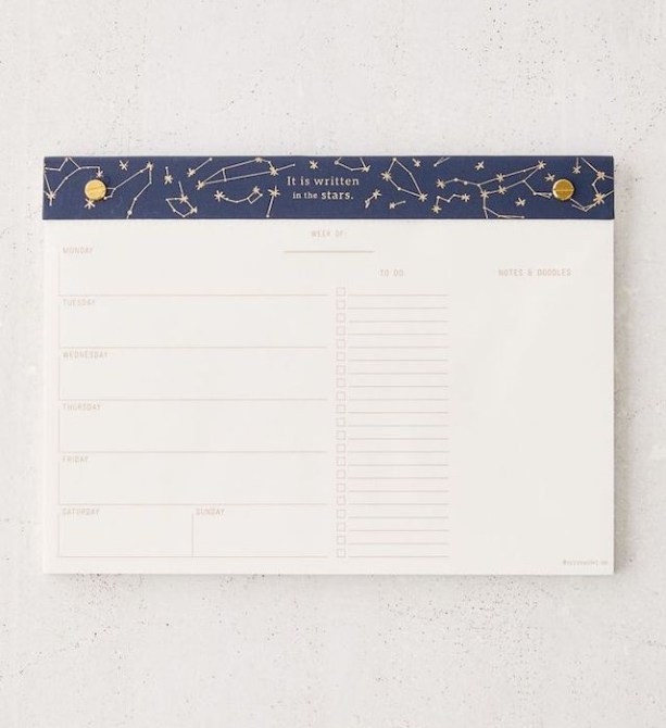 Constellations Weekly Planner Notepad