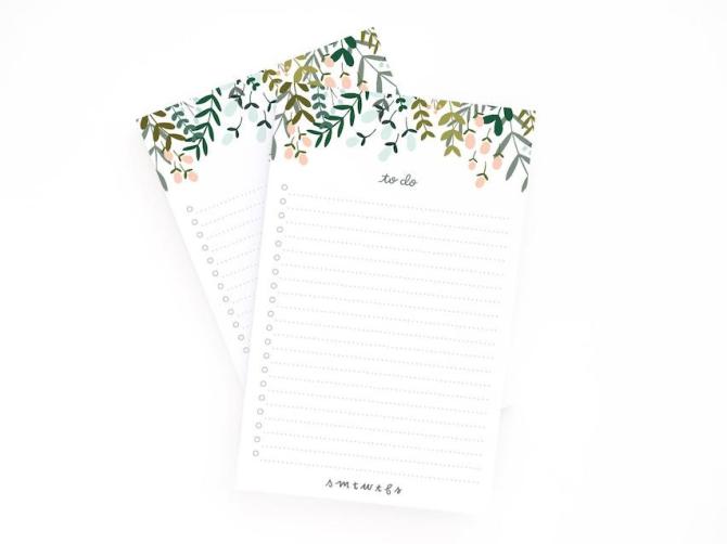 Floral To Do Notepad