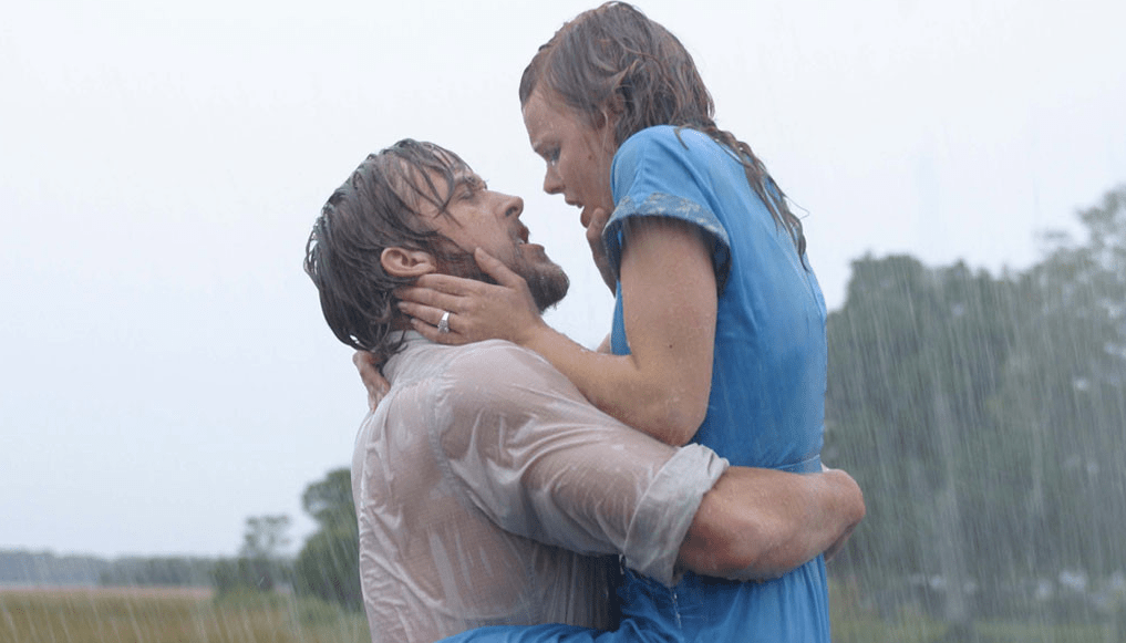 the notebook rain kissing scene