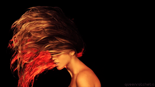 Beyonce tossing hair