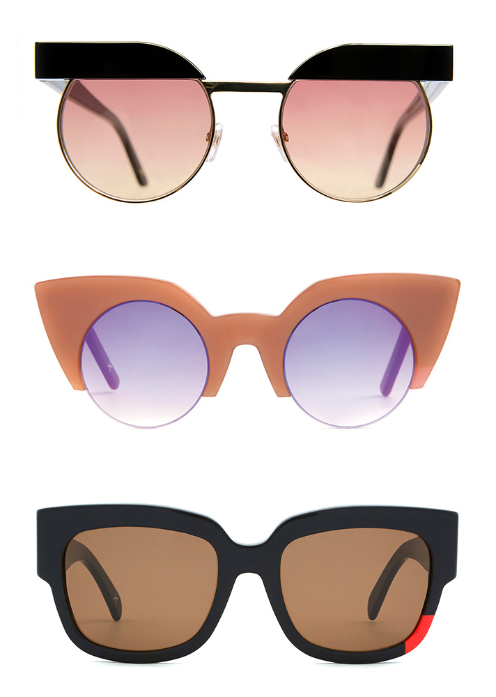 J Plus Sartorialeyes 5066_01 Sunglasses, $308; at J Plus; J Plus Anton Sunglasses, $205; at J Plus; J Plus Brigitte Sunglasses, $184 ; at J Plus