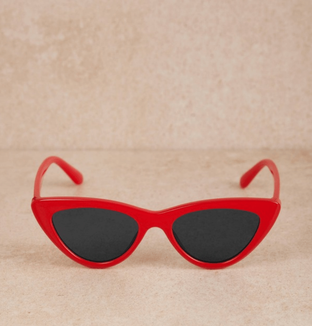 red cat-eye sunglasses tobi