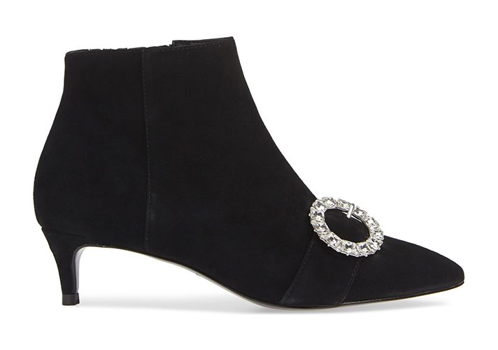 STYLECASTER | Kitten Heel Boots | Adora Embellished Bootie