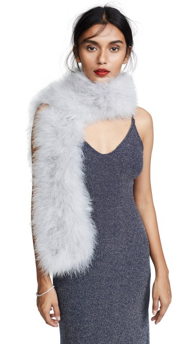 STYLECASTER | Feather Embellishments Are Replacing Last Year’s Sequin Trend For Holiday Parties