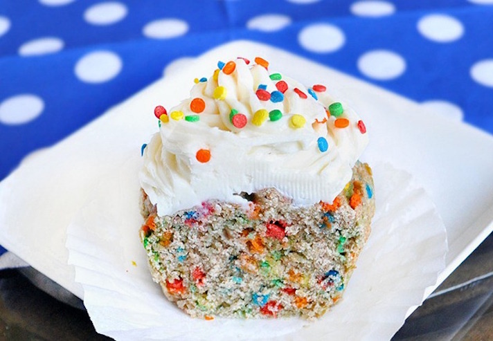 STYLECASTER | 17 Easy Single-Serve Desserts for Nights You Need a Little Something | Funfetti Cupcake