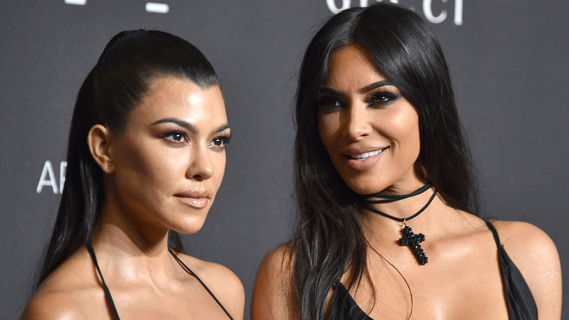 Kim and Kourtney Kardashian