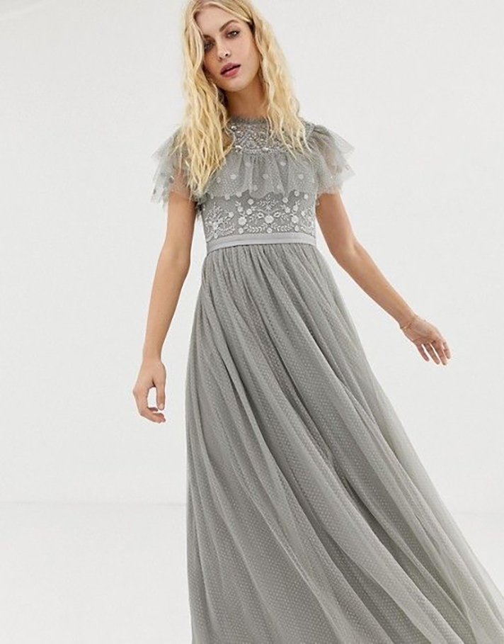 STYLECASTER | Gray Is a Seriously Underrated Bridesmaid Dress Color