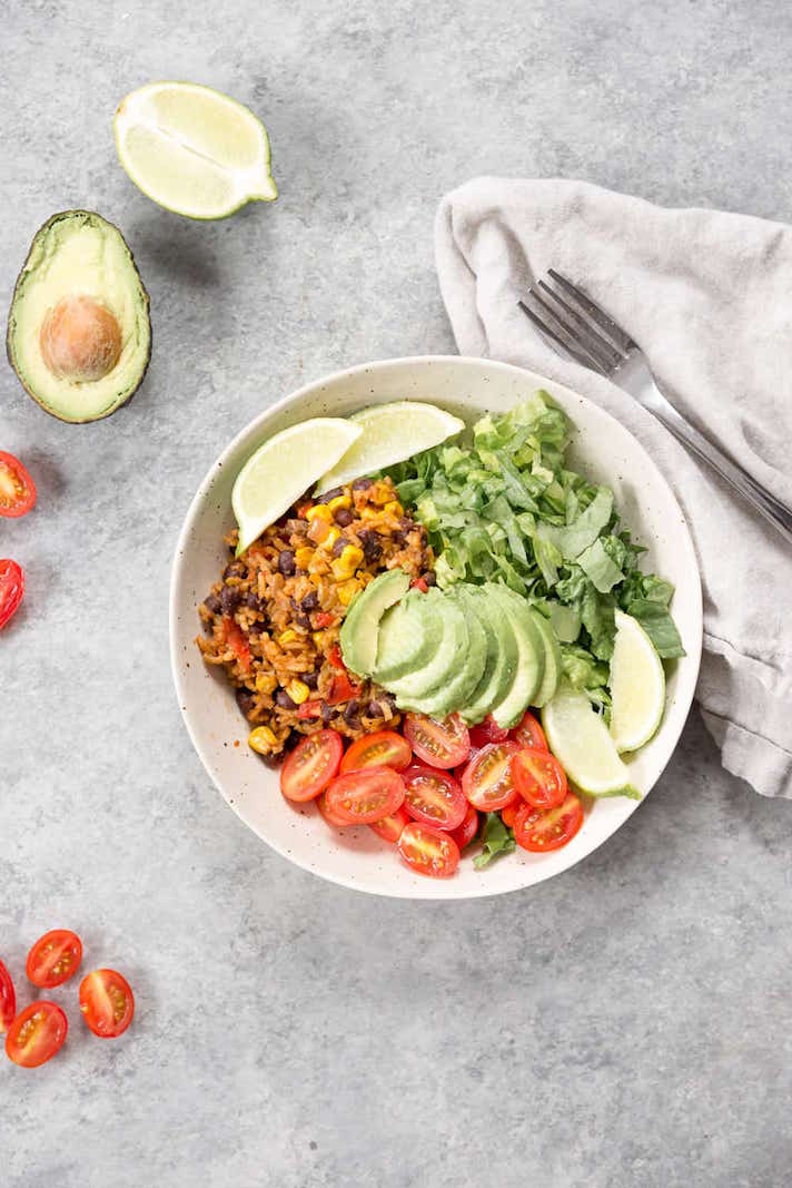 STYLECASTER | 17 Plant-Based Instant Pot Recipes for Meatless Mondays | Easy Vegan Burrito Bowls
