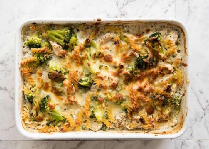 STYLECASTER | 17 Easy Baked Pasta Recipes That Are Cozy AF | Lazy Broccoli Chicken Pasta Bake