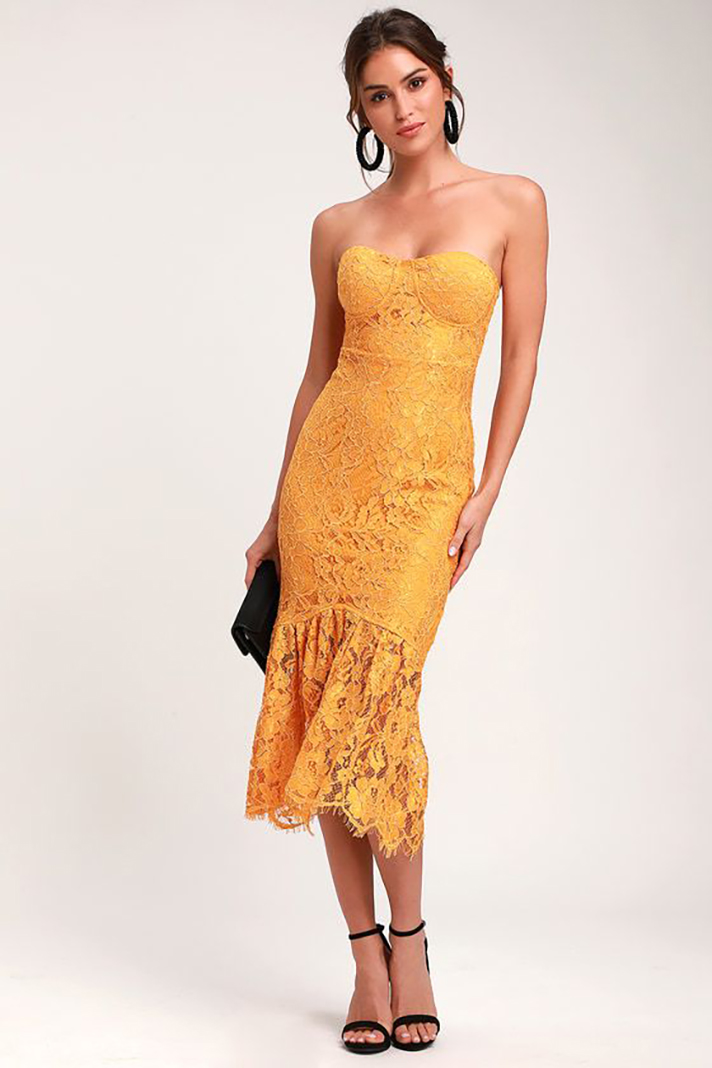 STYLECASTER | Yellow Bridesmaid Dresses Are Statement-Making Without Looking Over-the-Top