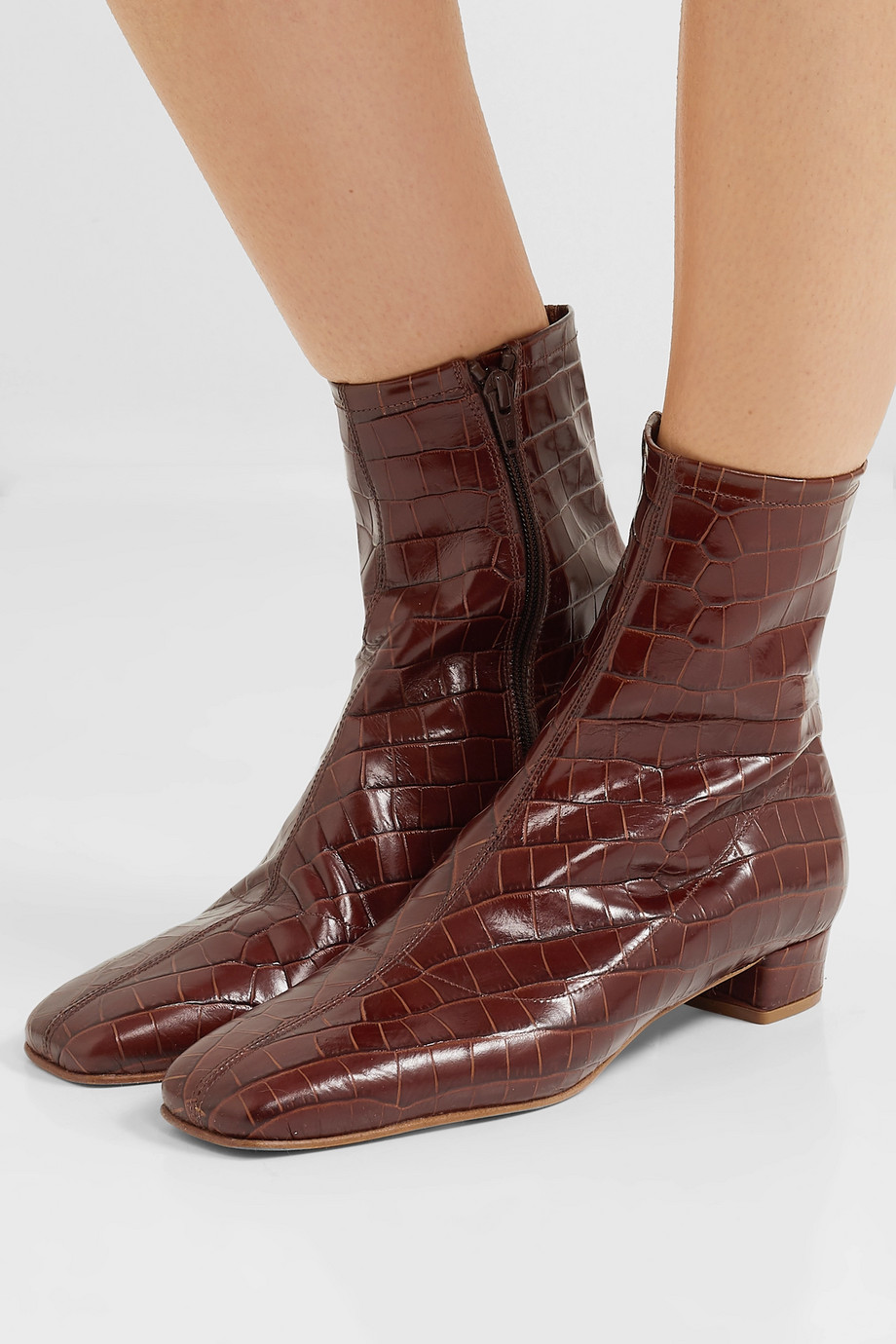 Croc-Effect Ankle Booties Are Effectively Replacing Last Season’s Snakeskin | STYLECASTER