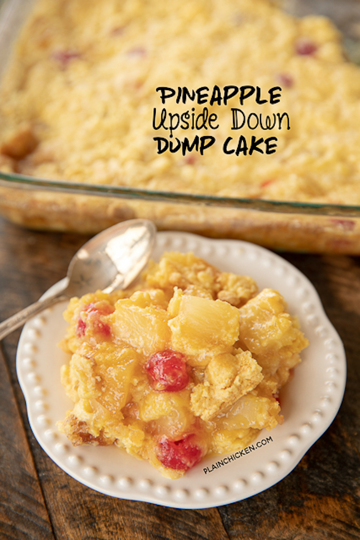 STYLECASTER | 17 Summer Dump Cakes That Literally Couldn't Be Easier | Pineapple Upside-Down Dump Cake