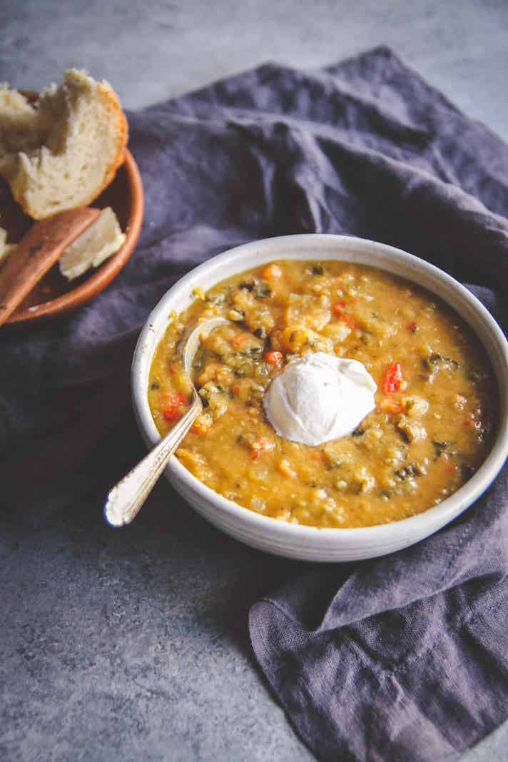 STYLECASTER | 17 Slow-Cooker Recipes That Are Perfect For Sick Days | Lentil-Vegetable Soup