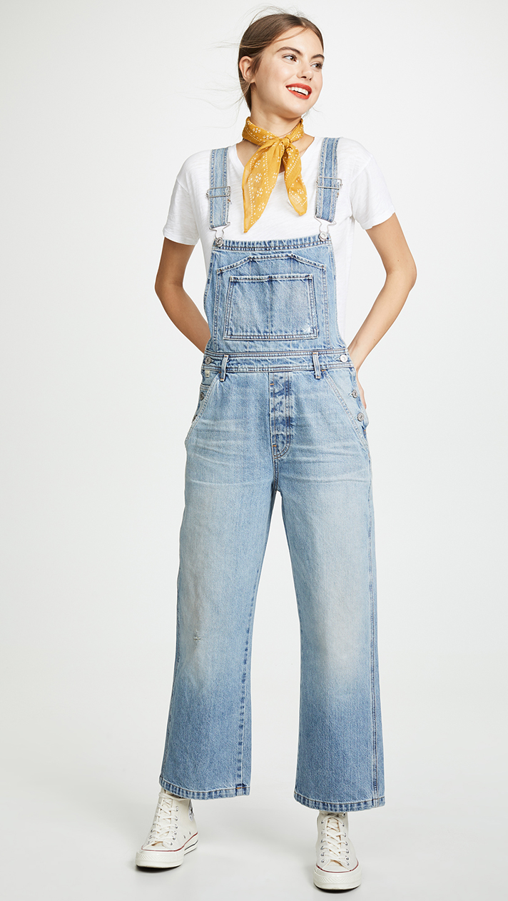STYLECASTER | Long Denim Overalls Are a Romantic Addition to Any Fall Wardrobe