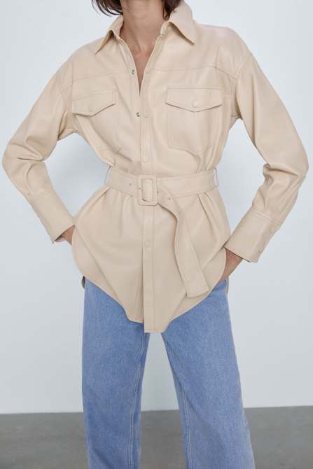 zara spring 2020 faux leather jacket