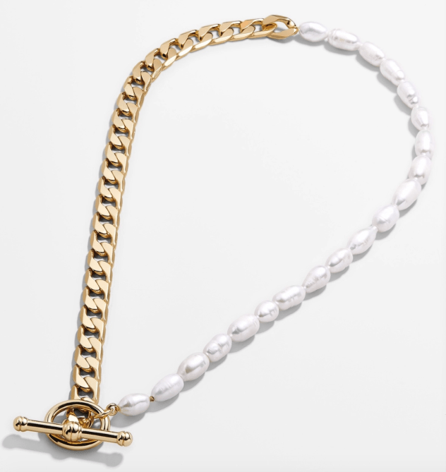 bauble bar pearl chain choker oscars 2020 necklace trend