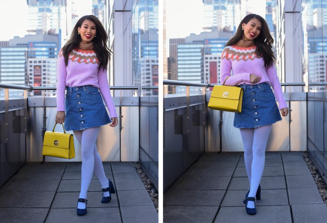 styling white tights trend look