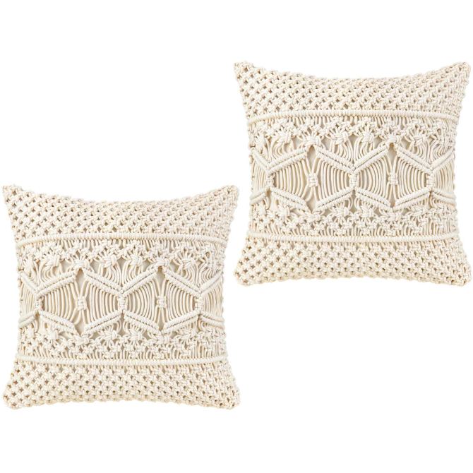 mkono macrame throw pillow