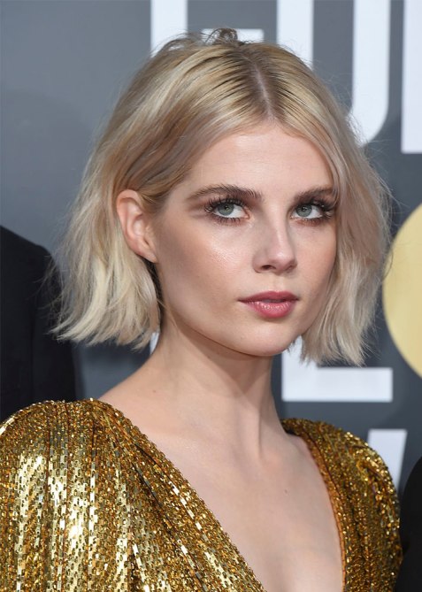 Lucy Boynton 2019 Golden Globes makeup