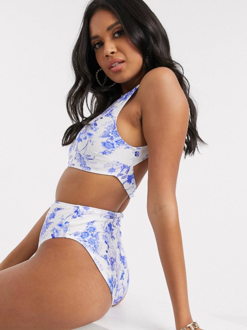 STYLECASTER | ASOS Sale | blue and white bikini