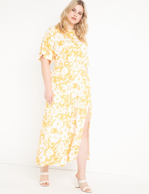 STYLECASTER | Eloquii Spring 2020 Sale | yellow floral dress