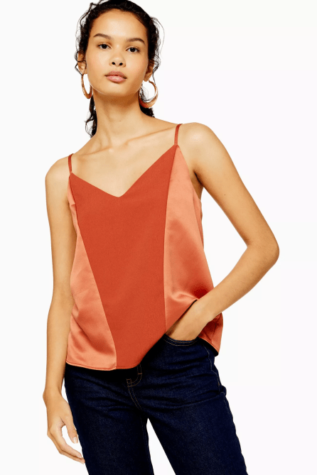 STYLECASTER | Topshop Sale April 2020 | dark orange cami