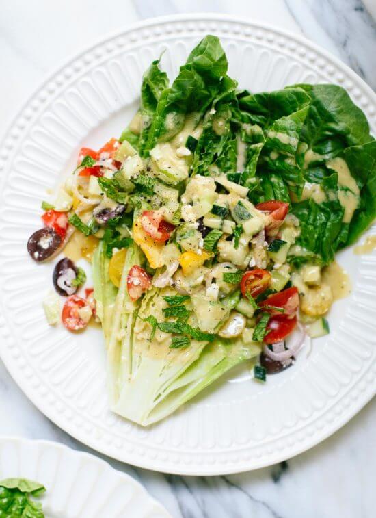 STYLECASTER | easy summer salads | Greek wedge salad