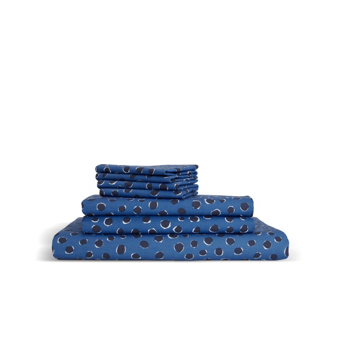 brooklinen spotted navy 