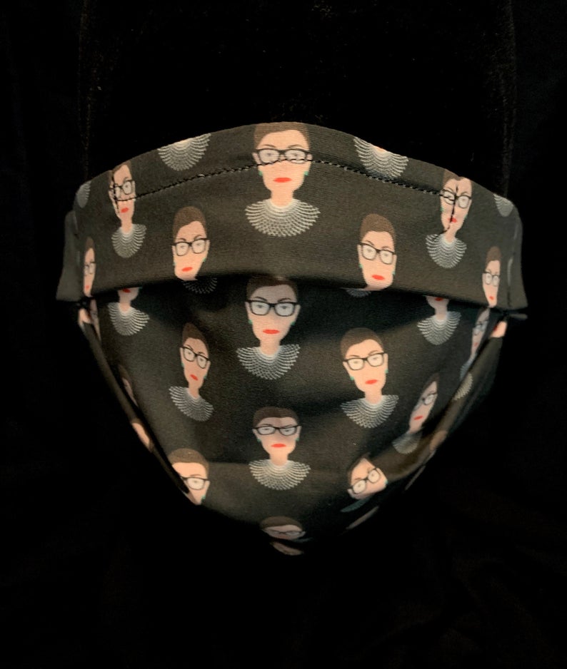Ruth Bader Ginsburg face mask Etsy