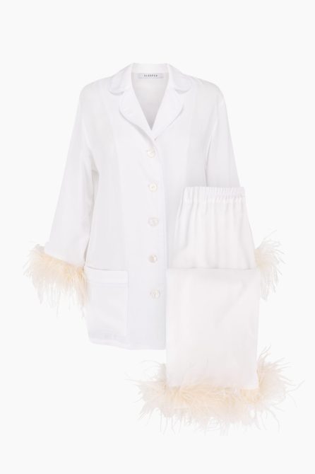 STYLECASTER | Kendall Jenner Sleeper Feather Pajamas