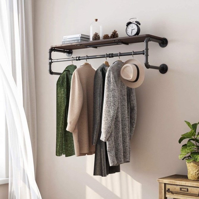 Greenstell Clothes Rack with Top Shelf
