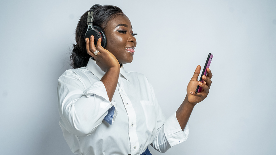 Woman Listening to Music