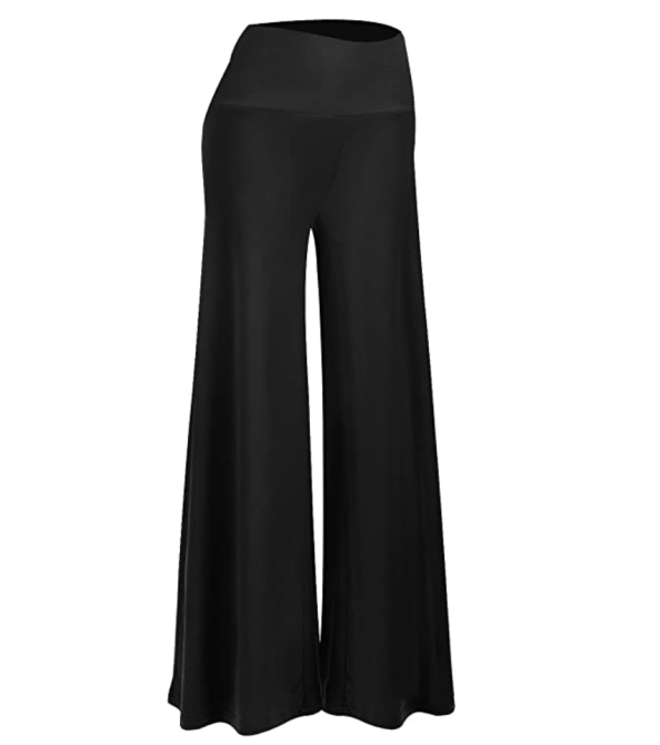 Arolina Wide Leg Palazzo Pants in black