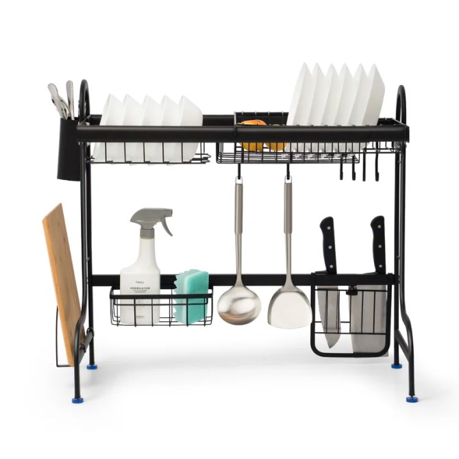 Stainless Steel Over the Sink Dish Rack