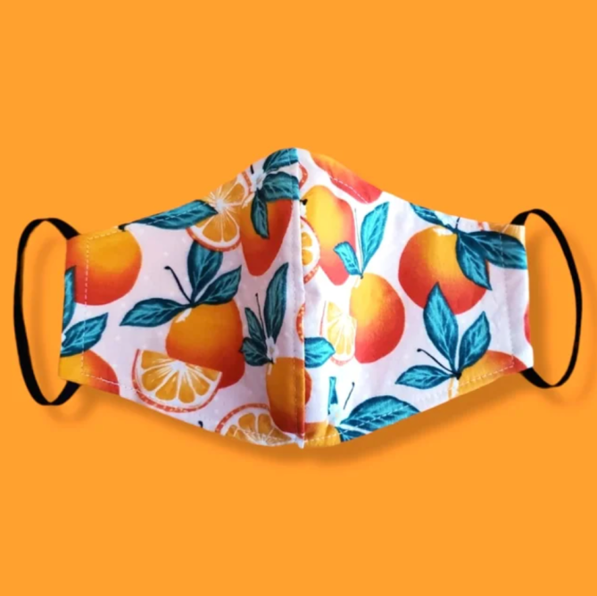 Azteca Negra Oranges Face Mask