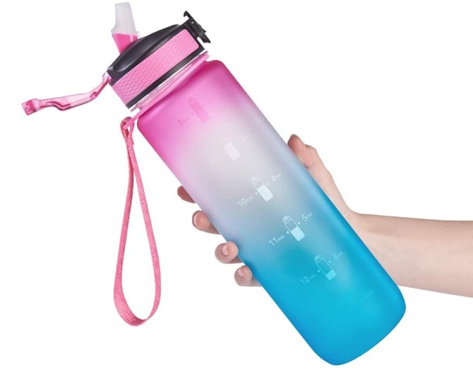 EYQ Water Bottle with Time Marker Amazon