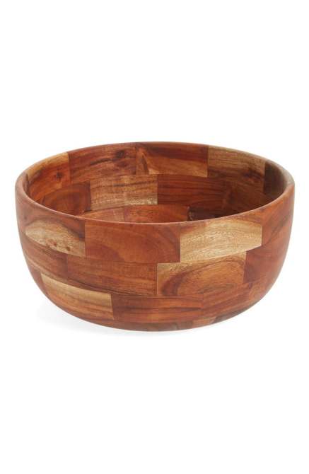 at Home Large Wood Serving Bowl