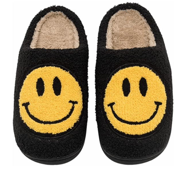 Retro Smiley Face Slippers 