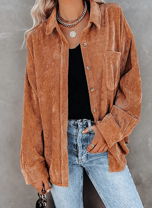 MIHOLL Corduroy Shirt Jacket Amazon