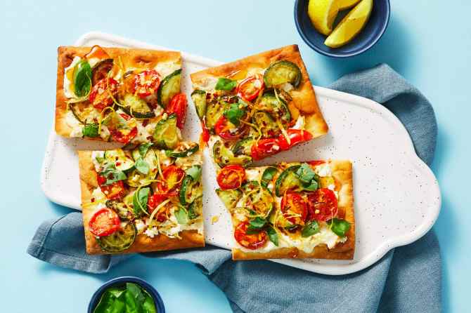 Zucchini & Tomato Flatbreads HelloFresh