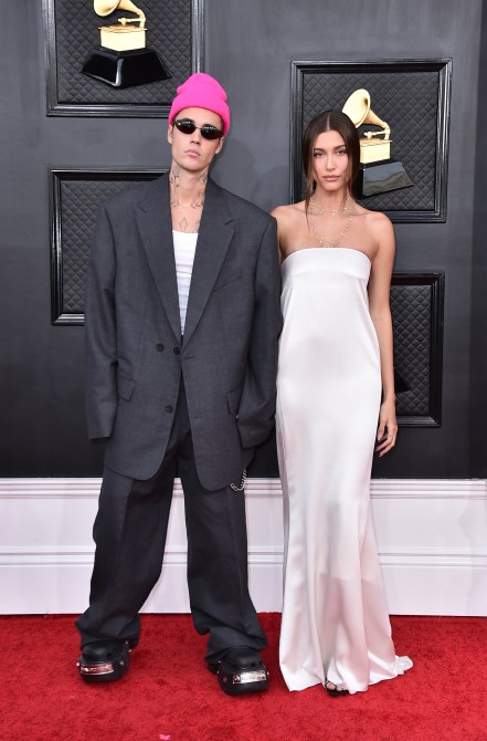 STYLECASTER | Hailey and Justin Bieber Grammys Looks 2022