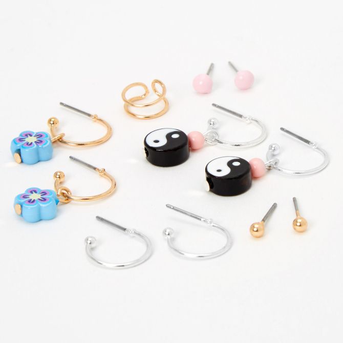 Floral & Yin Yang Ear Cuff