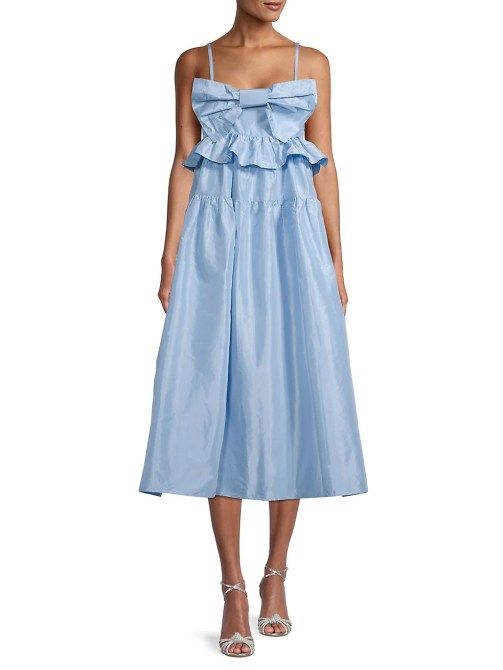 Cynthia Rowley Aurora Taffeta Midi Dress Saks