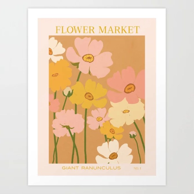 Society6 Flower Market - Ranunculus #1 Art Print