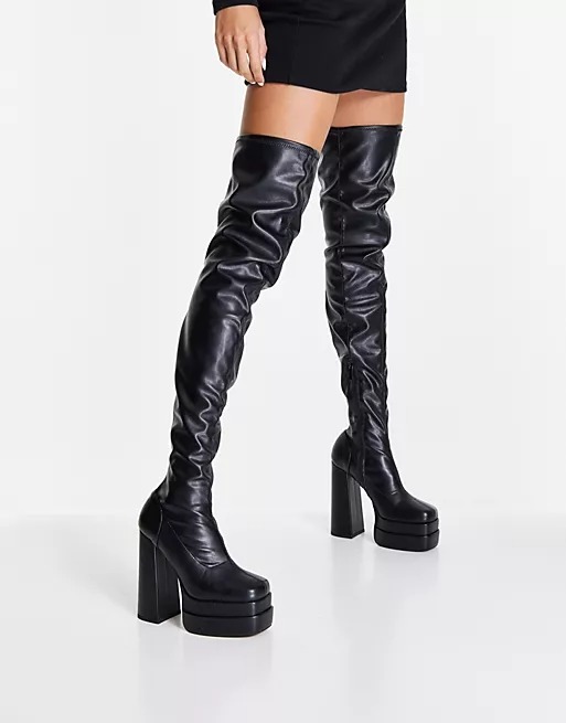 ASOS Design Kathleen Platform Over-the-Knee Boots