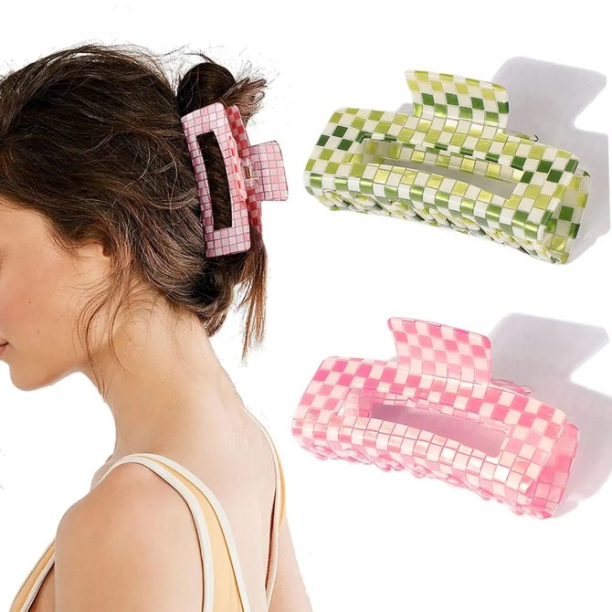 Hapdoo Checkered Hair Clips Amazon