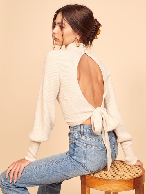 Osteria Open Back Sweater Reformation