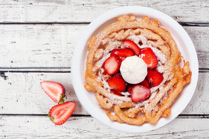 Strawberry Funnel Cake